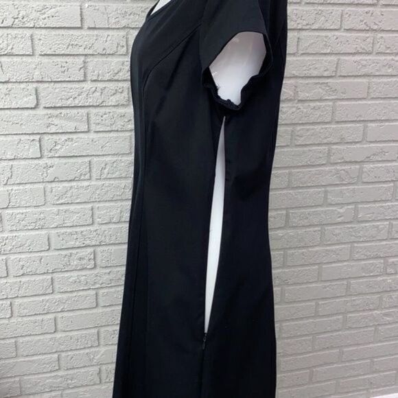 Isaac Mizrahi Women Short Sleeve Black Sheath Dress Size 10 - Picture 5 of 9